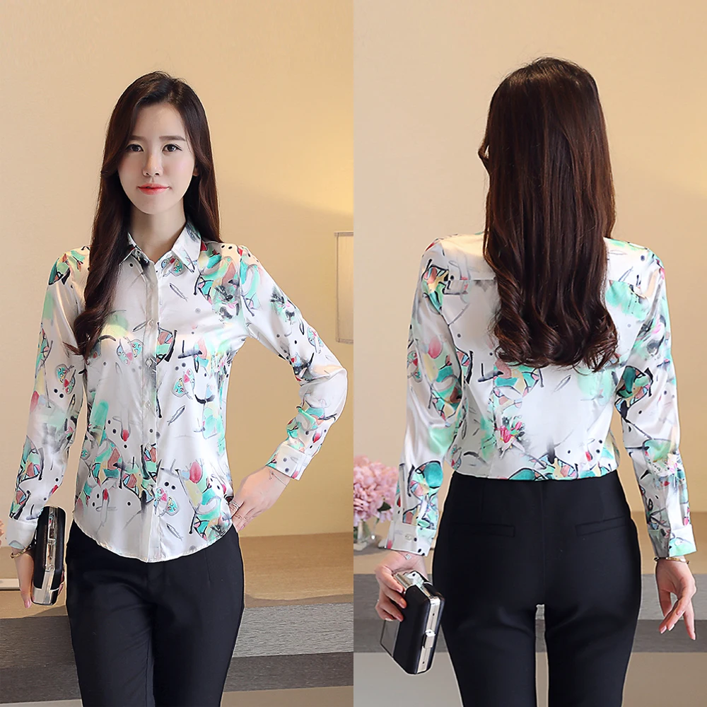 Women Blouses Chinese Painting Print Shirt Top Plus Size XXL Elegant Feminine Blouse Tops New Summer Office Wear Ladies Shirts | Женская