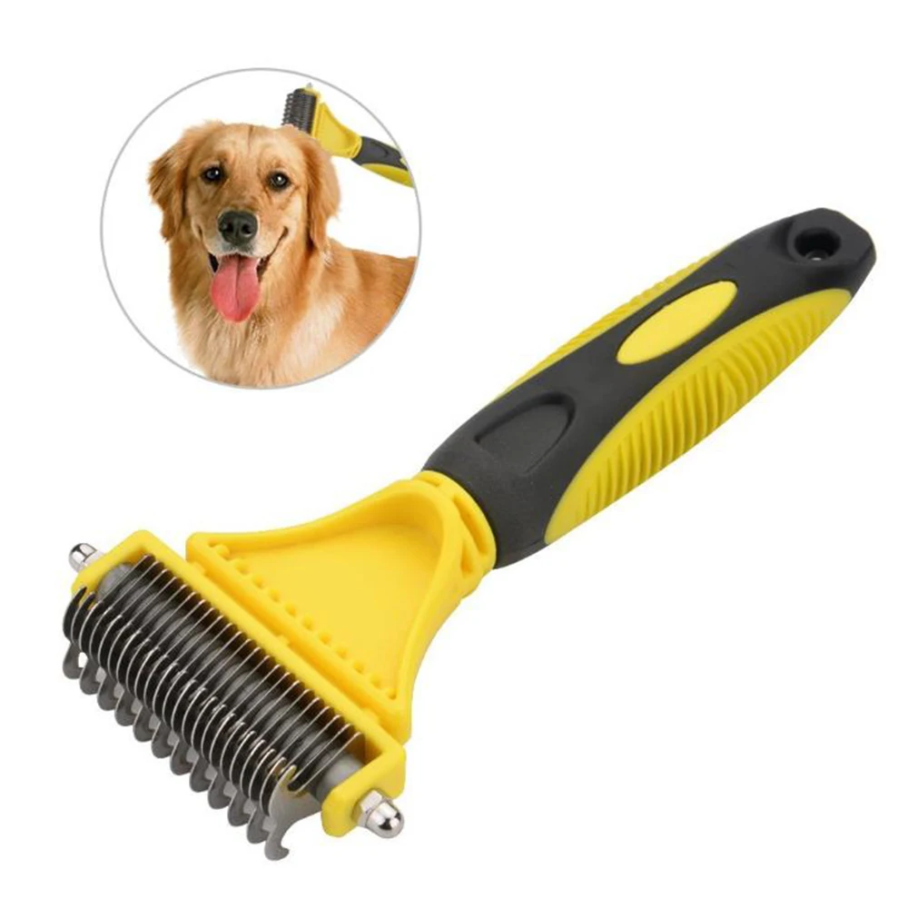 

Pet Grooming Comb Stainless Steel Dog Cat Hair Remover Brush Shedding Trimming Comb Dematting Grooming Tool Pet Hair Trimming