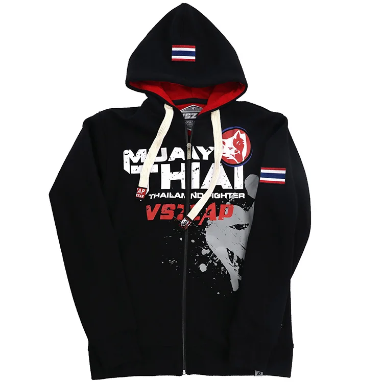 VSZAP MMA толстовки с длинными рукавами Муай Тай боксер утепленная дышащая Толстовка для мужчин