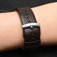 a rmani lychee pattern cowhide strap ar2461 2462 2460 5989 5987 series leather bracelet 24mm mens watch accessories black brown