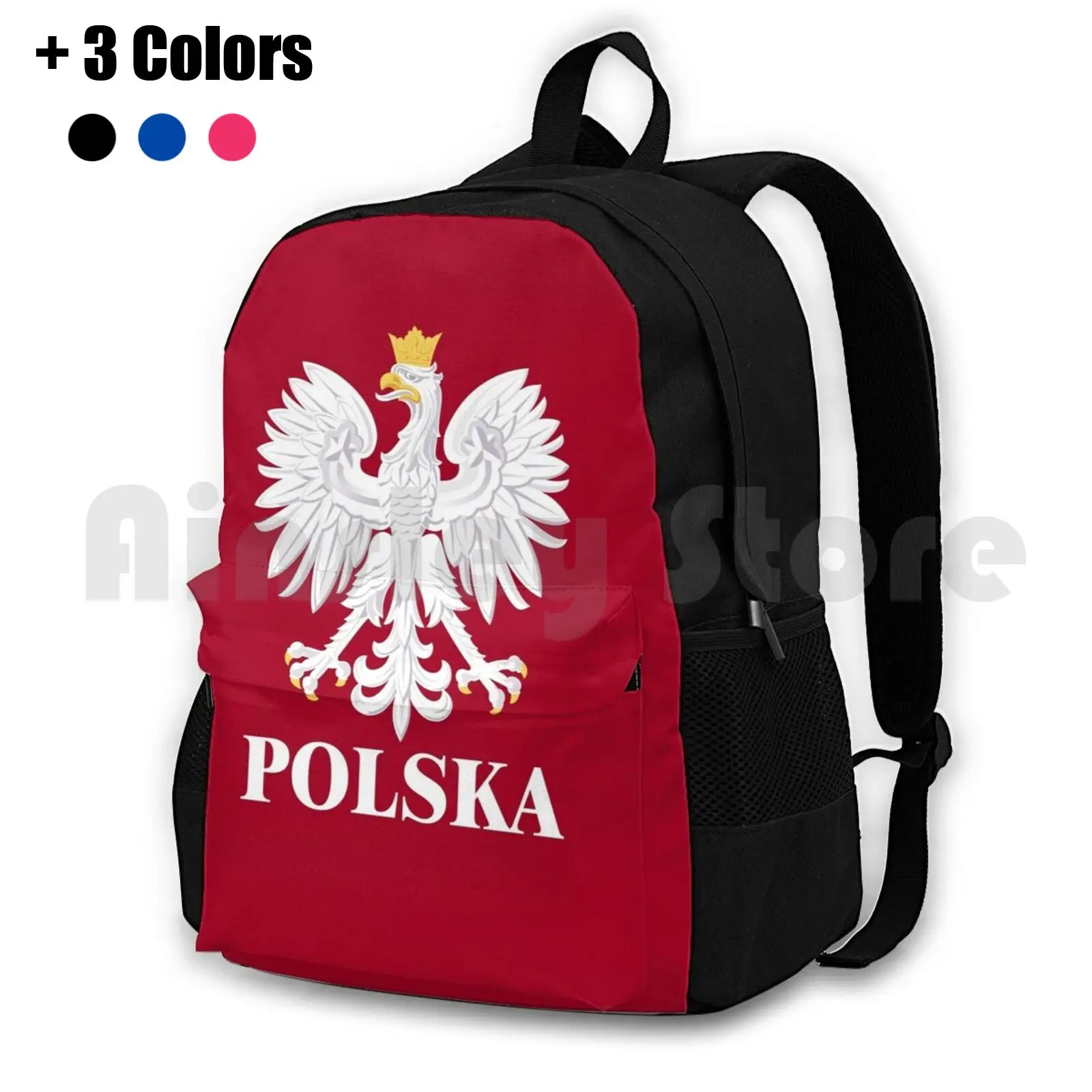 

Polska 3 Outdoor Hiking Backpack Riding Climbing Sports Bag Polska Polska Flaga Flaga Polski Czerwony Bia  Y Polska Herbu