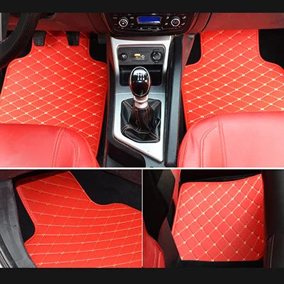 Red Коврик для вспышки Универсальный автомобильный коврик для Toyota Corolla Camry Rav4 Auris Prius Yalis Avensis Alphard 4Runner Hilux highlander foot - Название цвета: Red