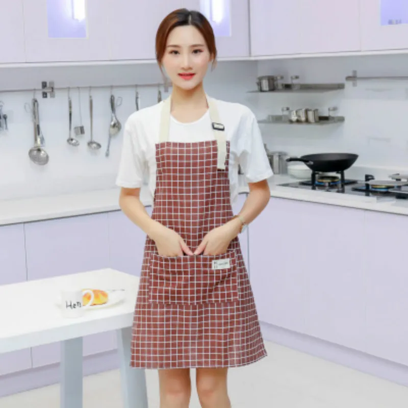 Новый Модный женский и мужской Регулируемый хлопковый льняной кухонный фартук