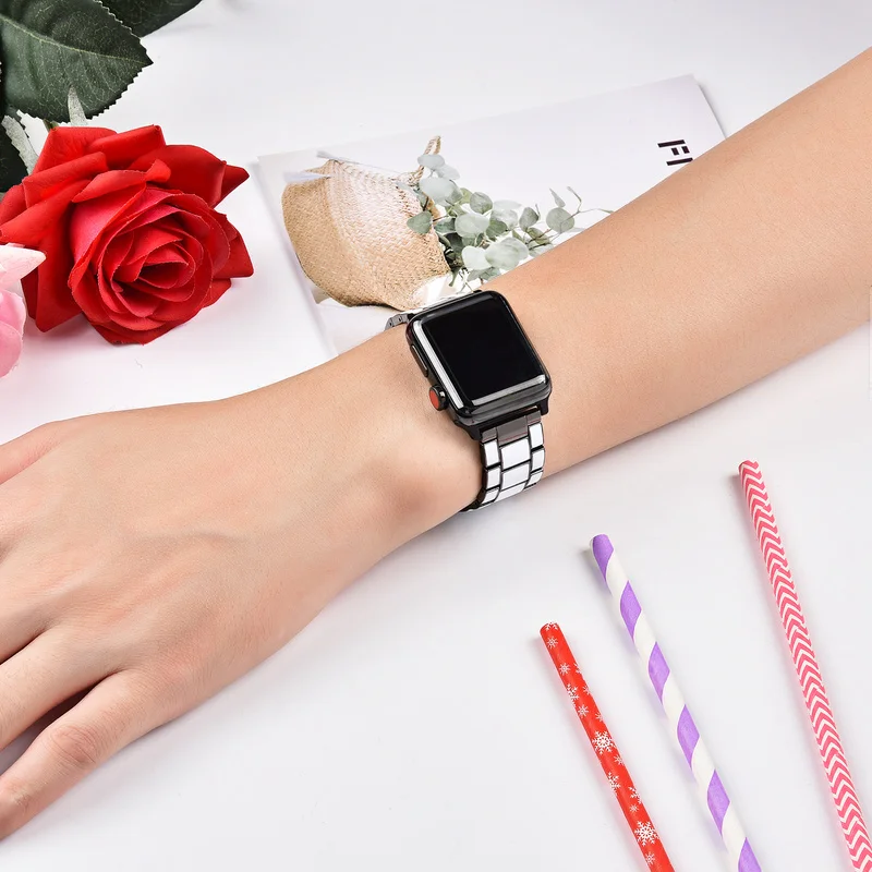 

Stainless Steel Link Strap for Apple Watch 44mm Series 5 4 3 2 1 Band Loop for IWatch 38mm 40mm 42mm Wristband Bracelet