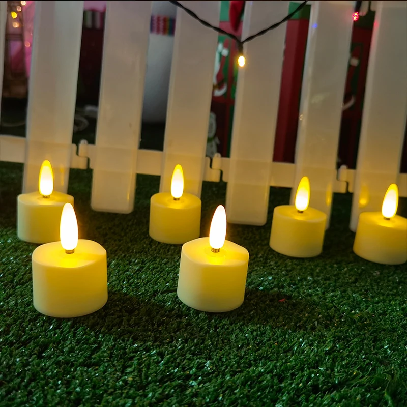 Новинка 12 светодиодных свечей дневной свет таймер дистанционное мерцание для