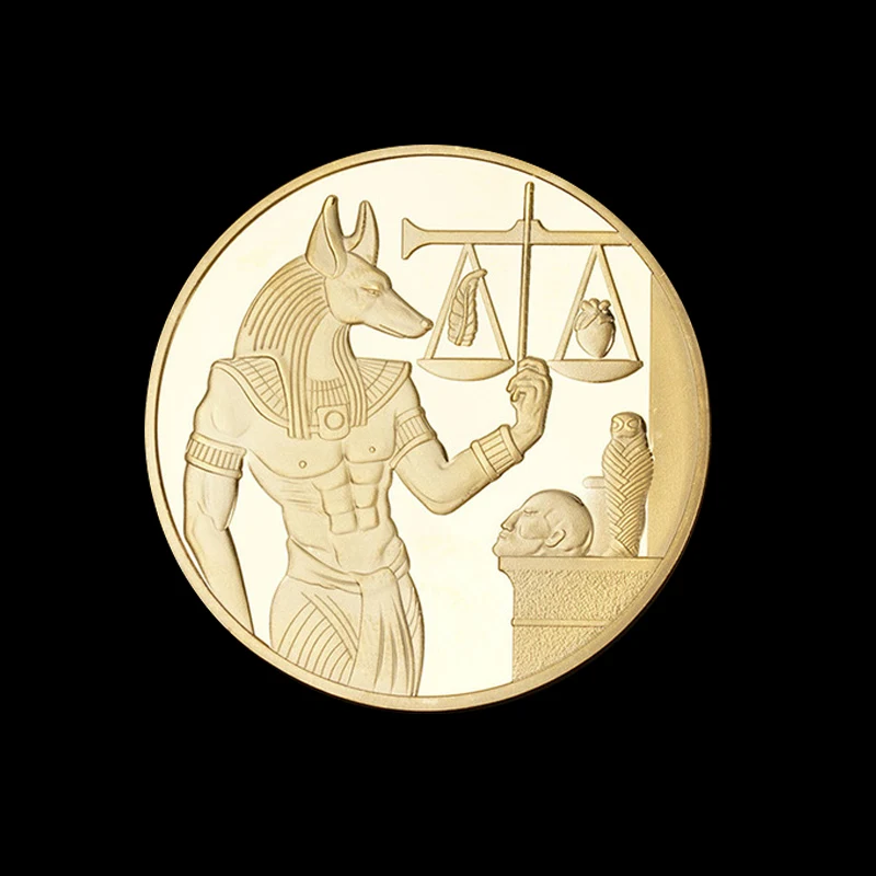 Египет защита смерти анубис позолоченные монеты копия монет Египетский бог