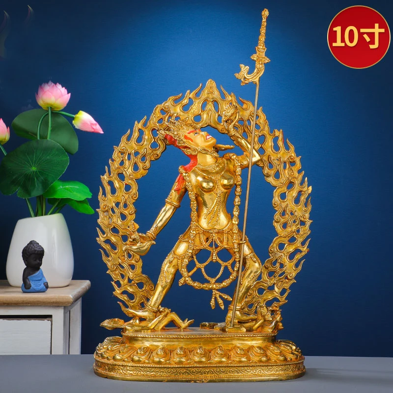 Большая буддистская Золотая позолоченная Будда размером 38 см статуэтка Будды из