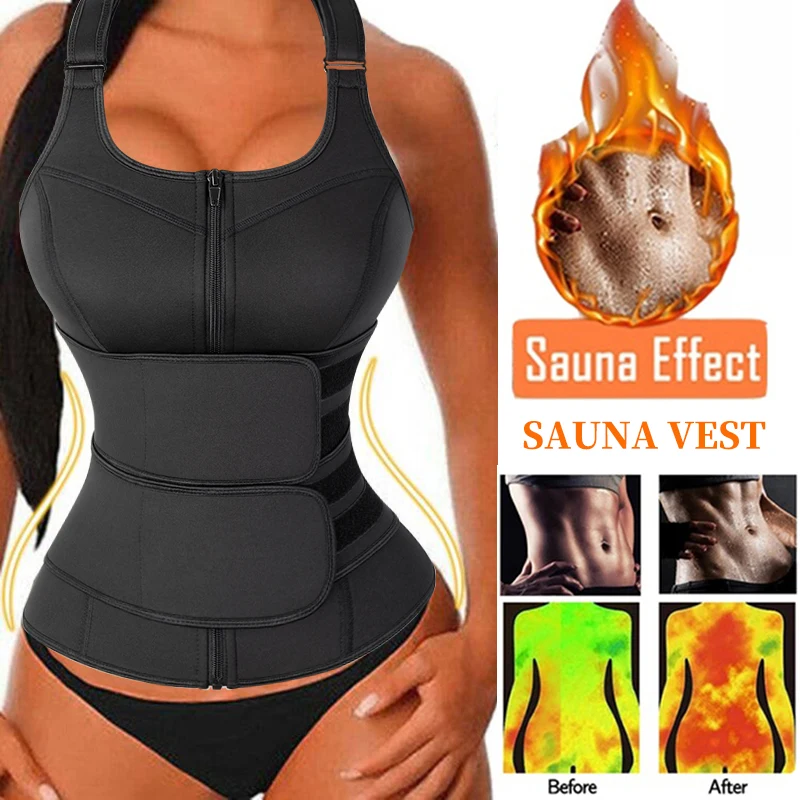 

Neoprene Sauna Waist Trainer Corset Sweat Vest for Women Weight Loss Compression Trimmer Workout Fitness Body Shaper Tops