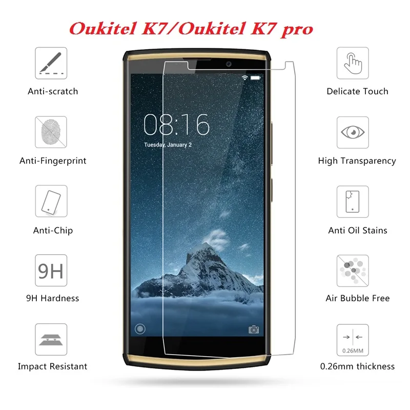 Для Oukitel K7 Pro закаленное стекло Премиум 9H 2.5D Взрывозащищенная защитная пленка для