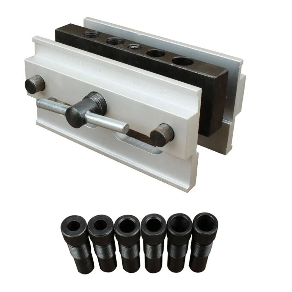 Woodworking Self-Centering Doweling Jig Kit Drill Guide Set With 1/4'' 3/8'' 5/16'' Bushings Hole Puncher Tools TP-125 |