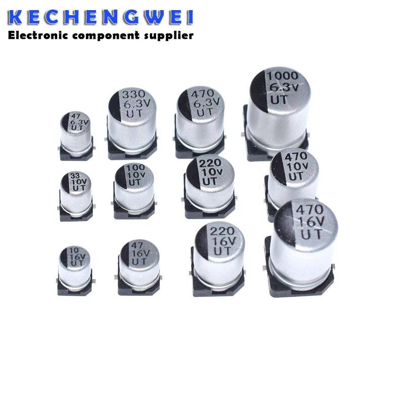 20pcs SMD Electrolytic capacitor aluminum 6.3V 10V 16V 25V 35V 50V 1UF 2.2UF 4.7UF 10UF 47UF 100UF 220UF 330UF 470UF 680UF