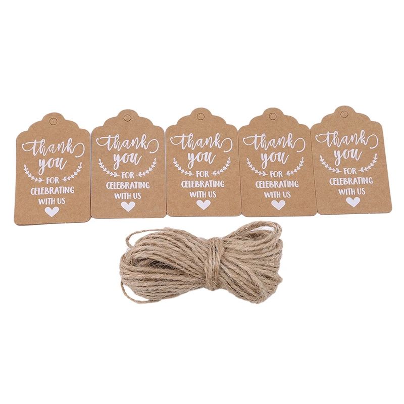 Vintage Kraft Paper Gift Cards Wedding Party Card Love Thank You Invitation Tag Decoration 50Pcs/pack | Дом и сад