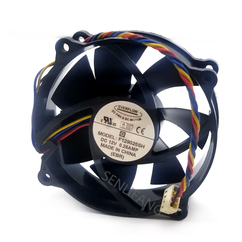 Для Everflow F129025SH DC 12V 0.25A 90x90x25 мм 4 wure Круглый Вентилятор для сервера|Кулеры и системы