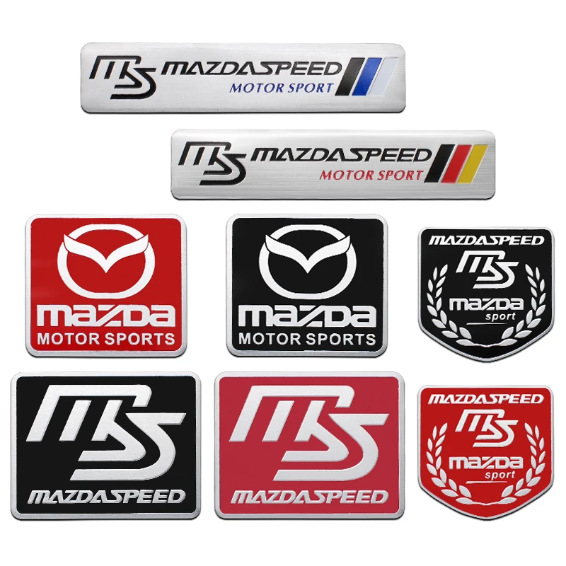 

Car-styling 3D Metal Car Decal Logo Badge Sticker Emblem Strips for MS Sport Mazda 3 Bk Cx5 6 Gh Gj Cx9 626 Premacy Accessories