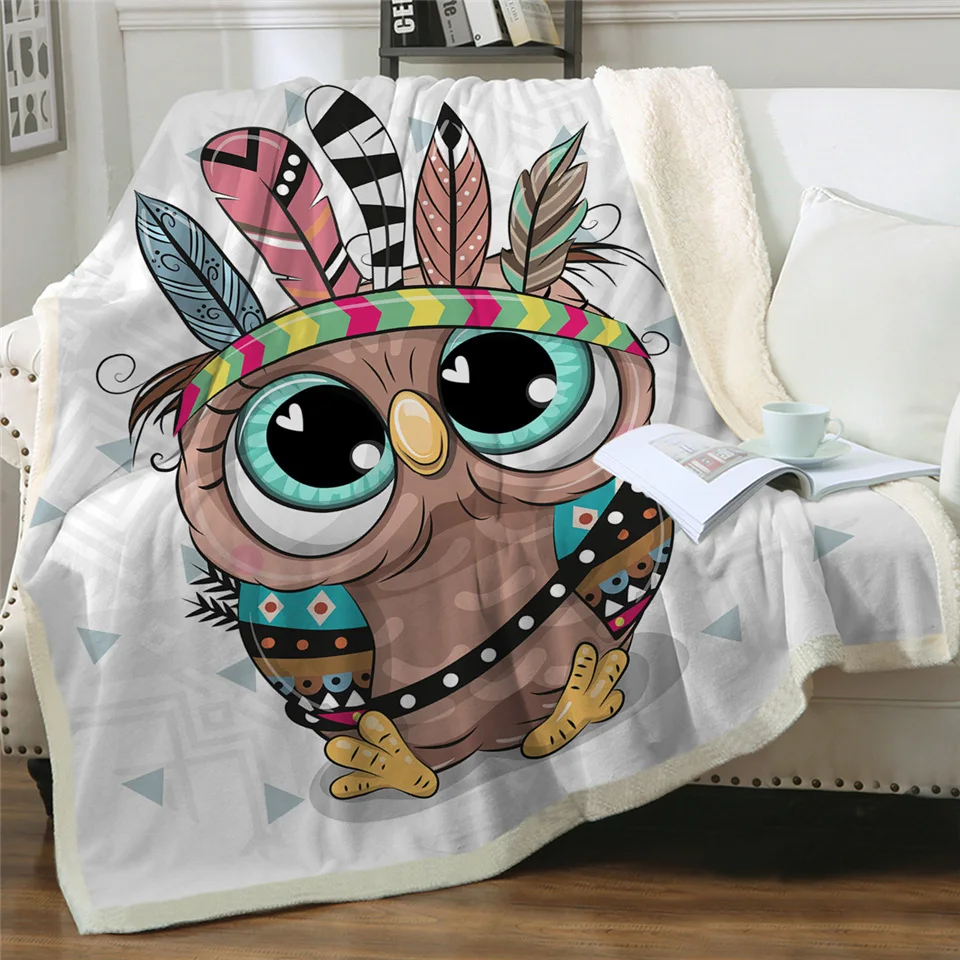 Постельные принадлежности на выход этническое животное шерпа одеяло льва совы