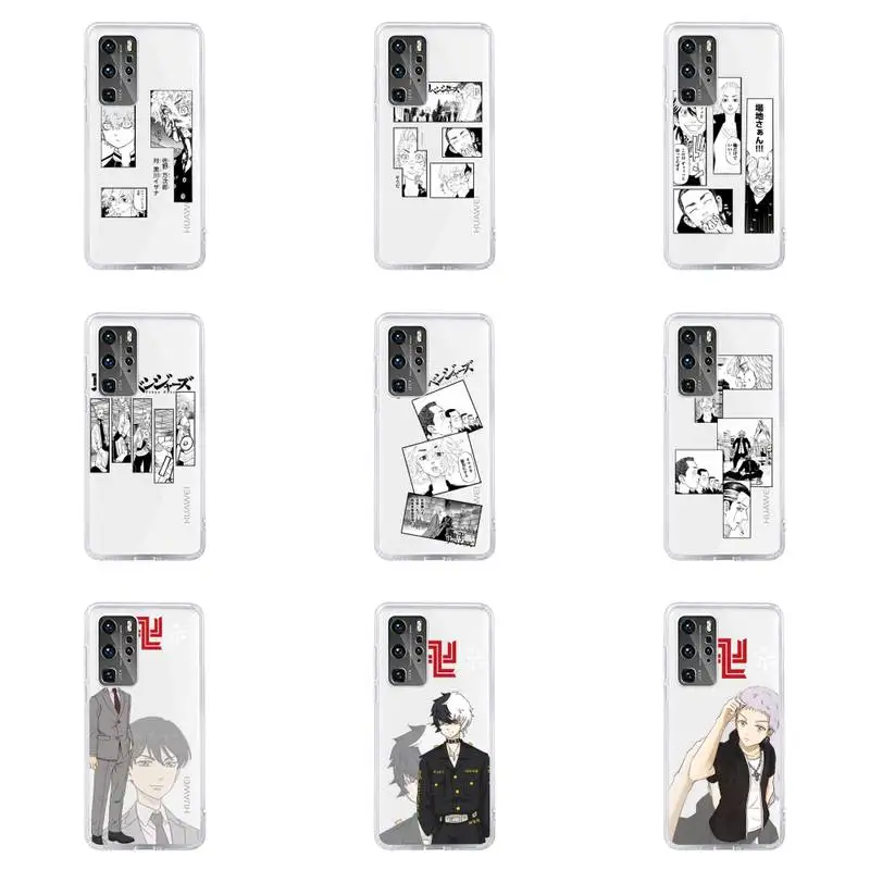 

Tokyo Avengers revengers anime Phone Case For Huawei P40 P30 P20 Mate Honor 10i 30 20 i 10 40 8x 9x Pro Lite Transparent Cover