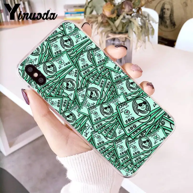 

Yinuoda paper money Luxury Phone Case for iPhone 12 8 7 6 X XS MAX 6S Plus XR 11 12 11pro promax 5 5S SE
