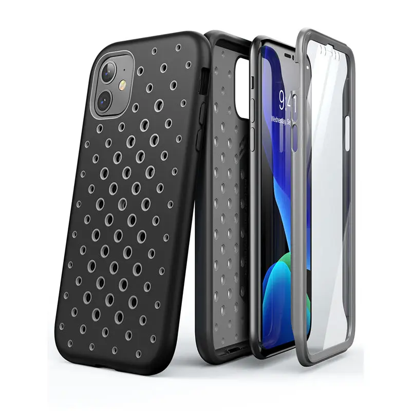 Gray Black SUPCASE для iPhone 11 Case 6,"() UB Sport Premium Hybrid Жидкая силиконовая резина+ крышка ПК со встроенным протектором экрана - Цвет: Gray Black