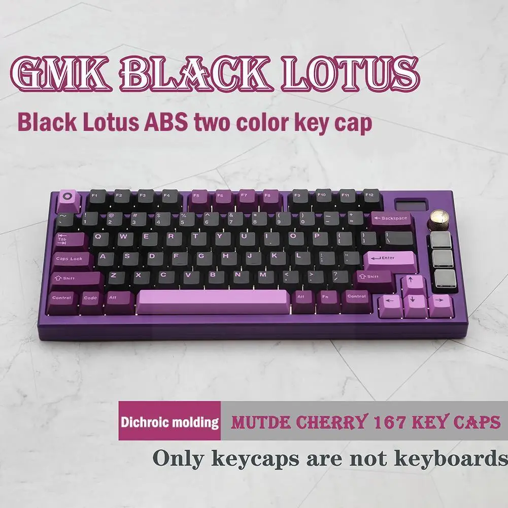 

For Gmk Black Black Black Purple Abs Two-color Height 167- Mechanical Molding Original Board Ca R3d5