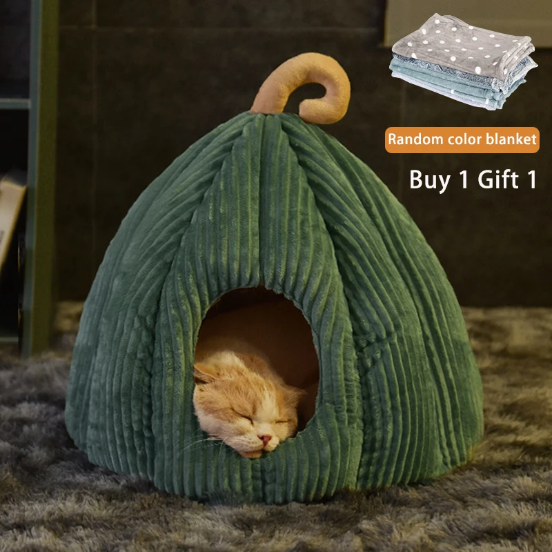 

Hot Sell Cat Bed Warm Pet Basket Cozy Dog House Kitten Lounger Cushion Cat House Tent For Small Dog Mat Washable Cave Pets Beds