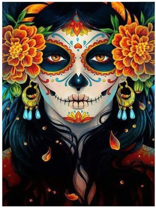 Женская Алмазная мозаика сахарный череп алмазная живопись рисунок стразы