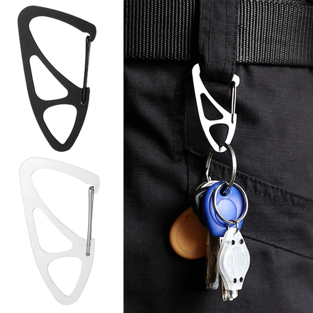 

Stainless Steel Carabiner Outdoor Mountain Climbing Keyring Hanging Key Holder Clip Buckle Camping Hiking Survival Tool