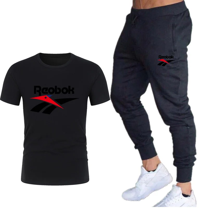 

Men Sets T Shirts + trousers Men Brand Two Piece Suit Tracksuit Male Casual T-Shirts Workout Fitness Sets Jogger Suits for Men