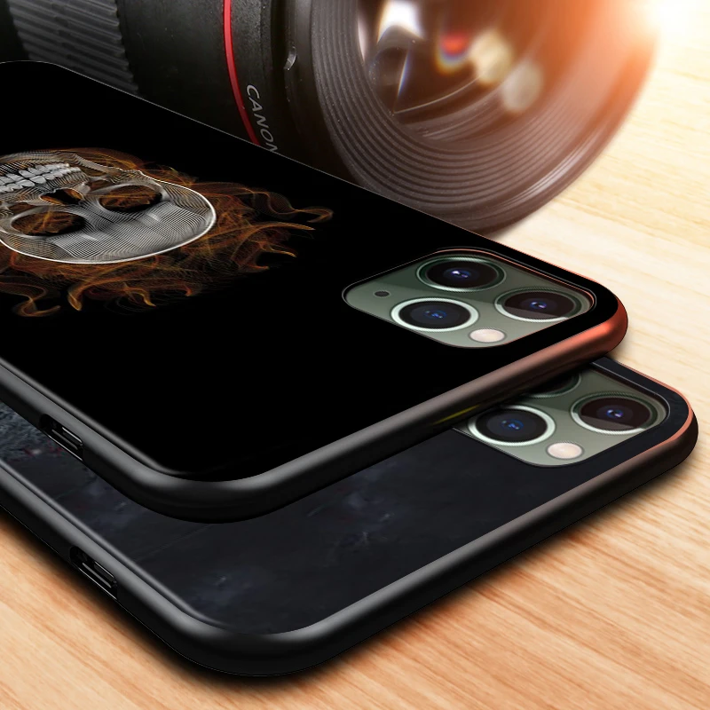 

Black Cover Head of death for Apple iPhone 12 Mini 11 XS Pro Max X XR 8 7 6 6S Plus SE 2020 5 5S Phone Case