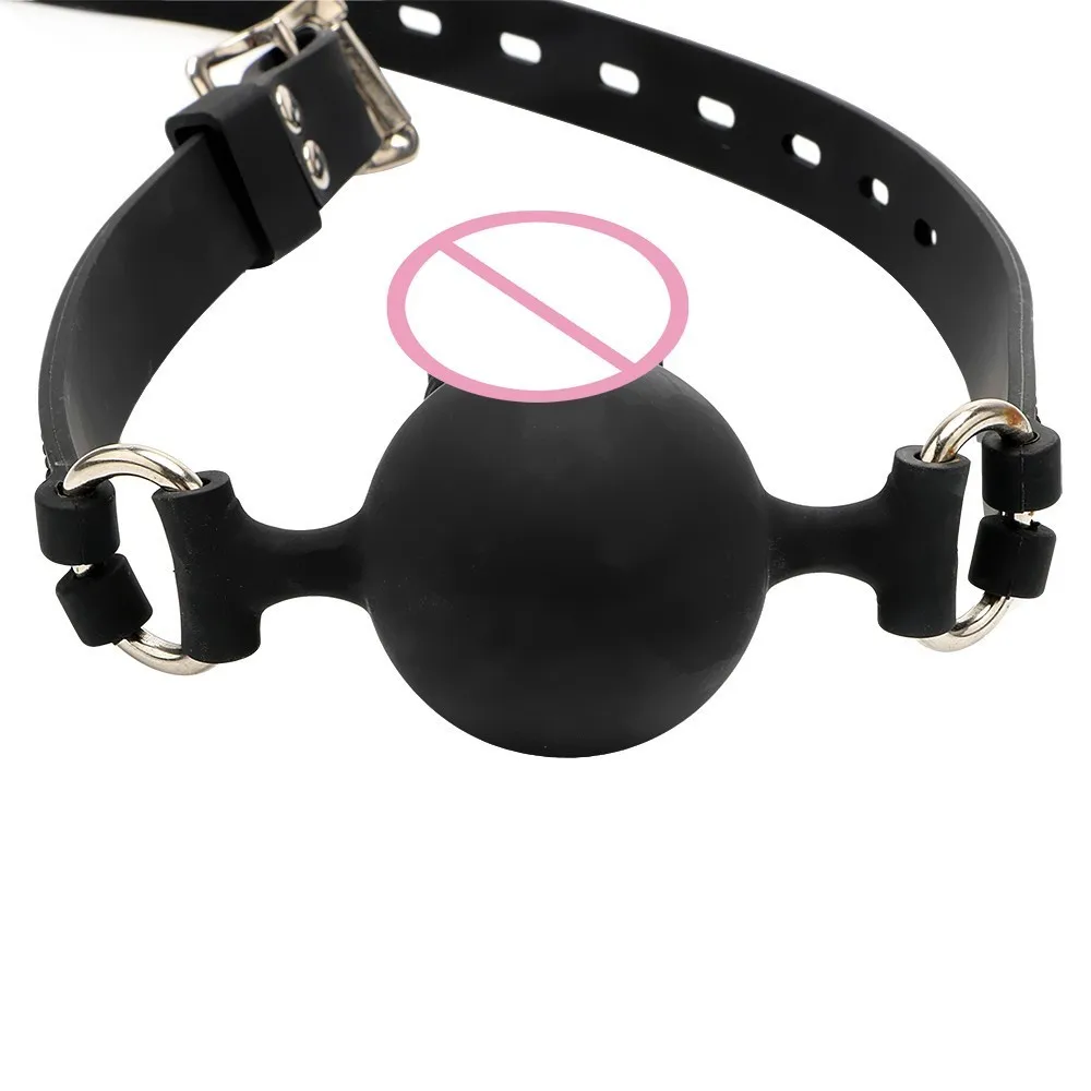 Sexo Силиконовая пробка для рта мяч кляп оральный секс бондаж удерживающие ремни