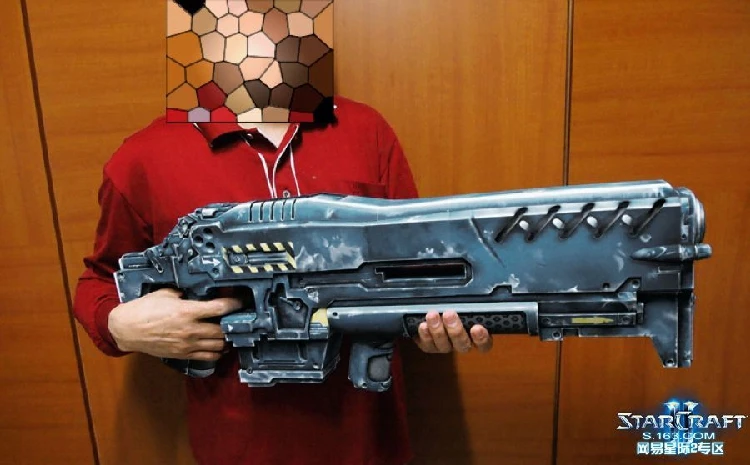 1: 1 звезда пулемет Terran 3d бумажная модель может удерживать Cos Marine Paper craft|Картонные