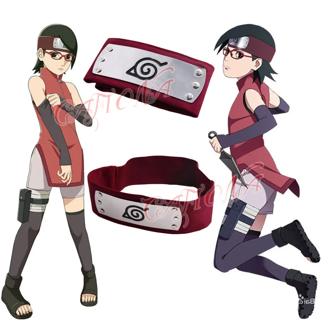 Cafiona аниме Сара Учиха боруто аксессуары к костюму для косплей на Хэллоуин