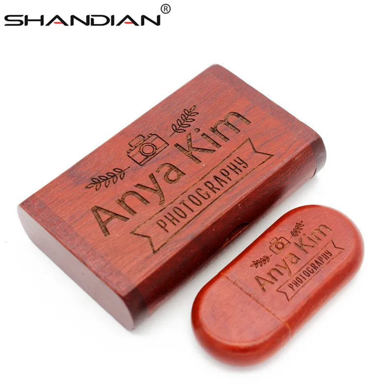 Usb флеш накопитель SHANDIAN деревянный в коробке 8/16/32 ГБ 1 шт.|usb with box|wooden usb box32gb |