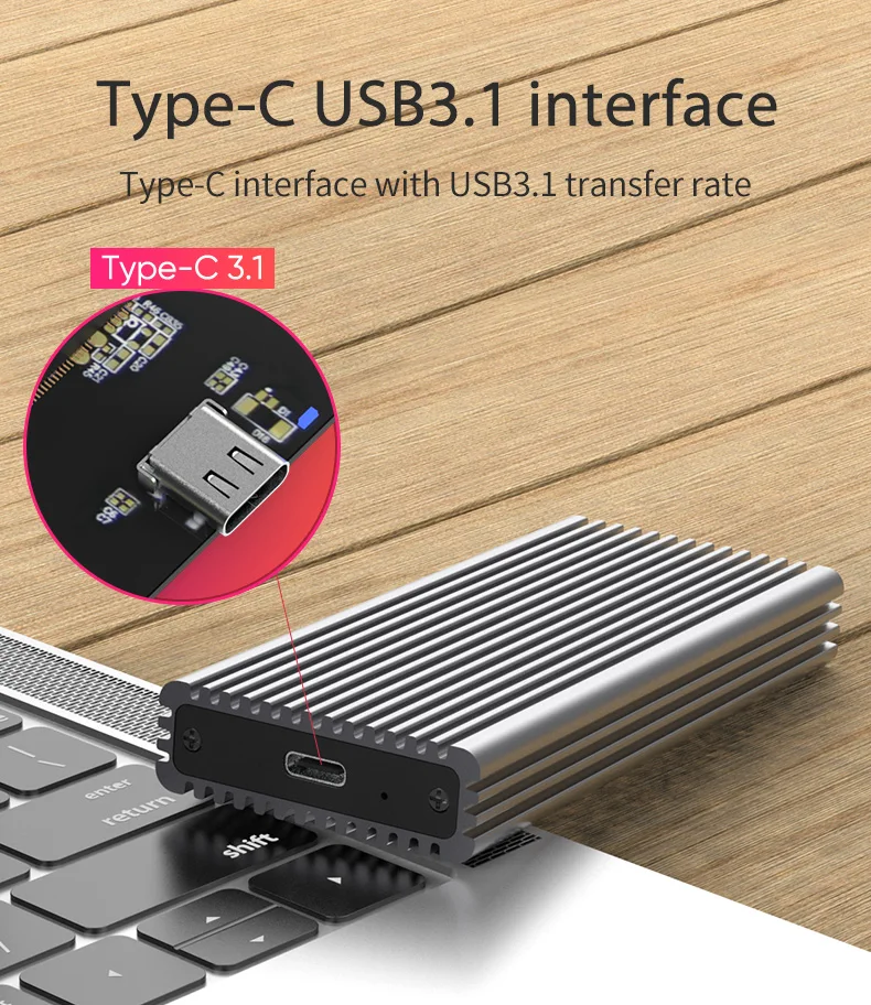 Чехол для твердотельного накопителя M2 M.2 на USB Type C 3 1 чехол жесткого диска HD NVME PCIE