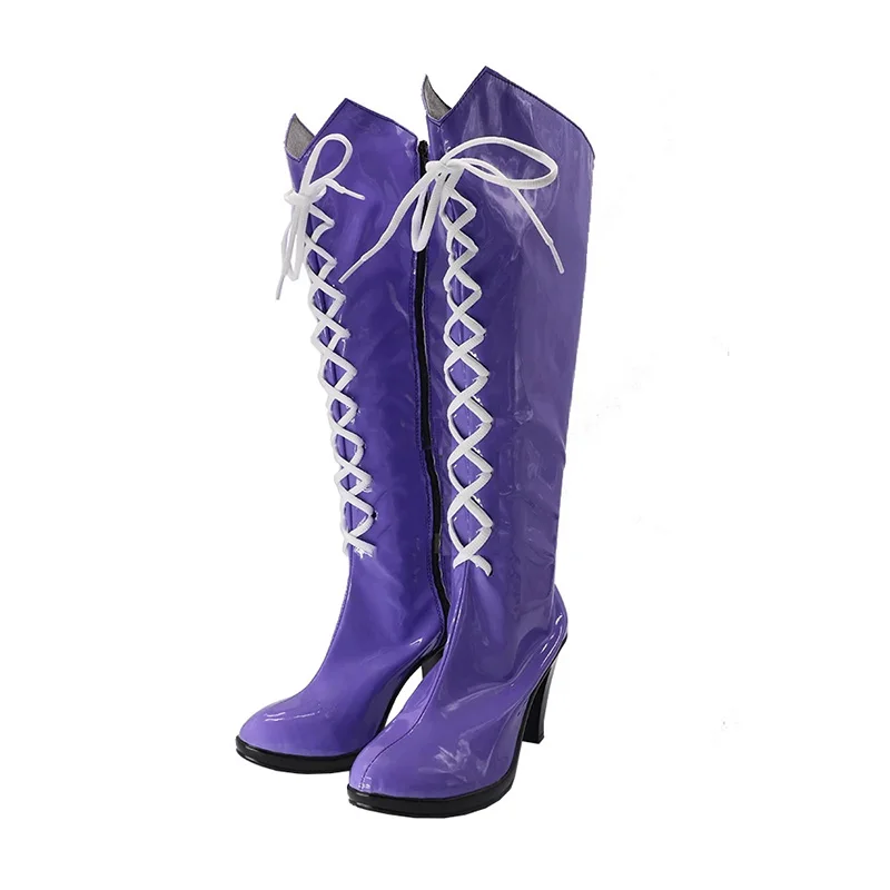 

Anime Sailor Moon Sailor Saturn Cosplay Costume Girls Women Lovely Sailor Saturn Purple Fancy Shoes Boots