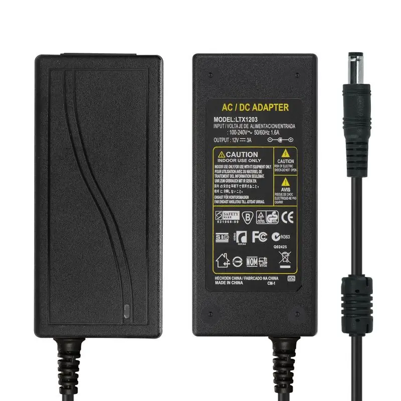 Адаптер питания для светодиодной ленты 12 В 220 переменного тока в постоянного 3 А |