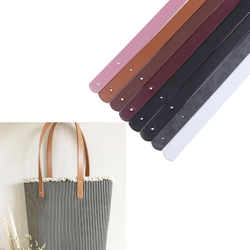 2 Pcs Bag Belt Detachable PU Leather Handle Lady Shoulder Bag DIY Replacement Accessories Handbag Band Handle Strap Band