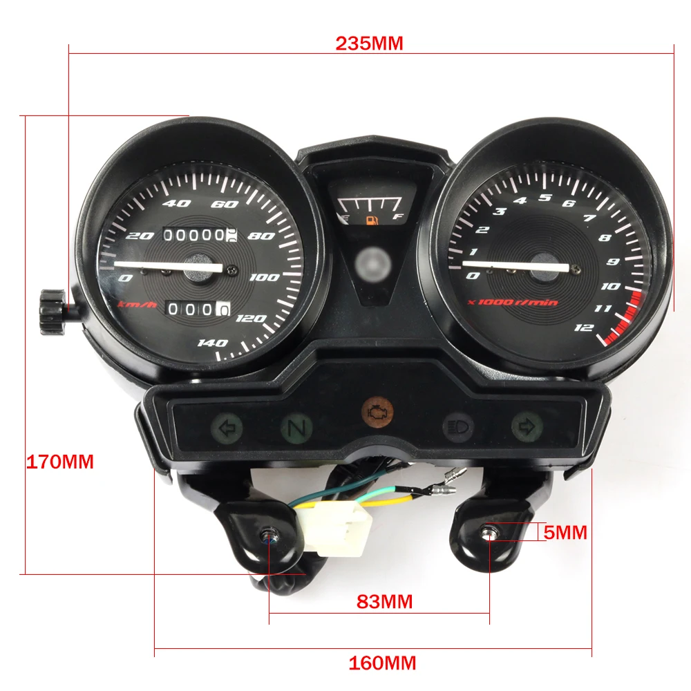 Motorcycle Tachometer for YAMAHA YBR125 YBR YB 125 K YBR125K Speedometer Meter Gauge Moto Tacho Instrument Clock No Gear Monitor