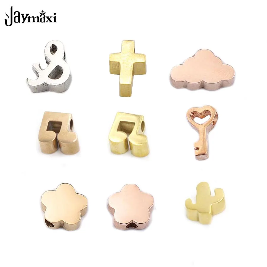 

Jaymaxi Small Charm Elephant flower Cactus Music Note DIY Jewelry Mirror Polished Stainless Steel 1.8mm Hole 20Pieces/lot