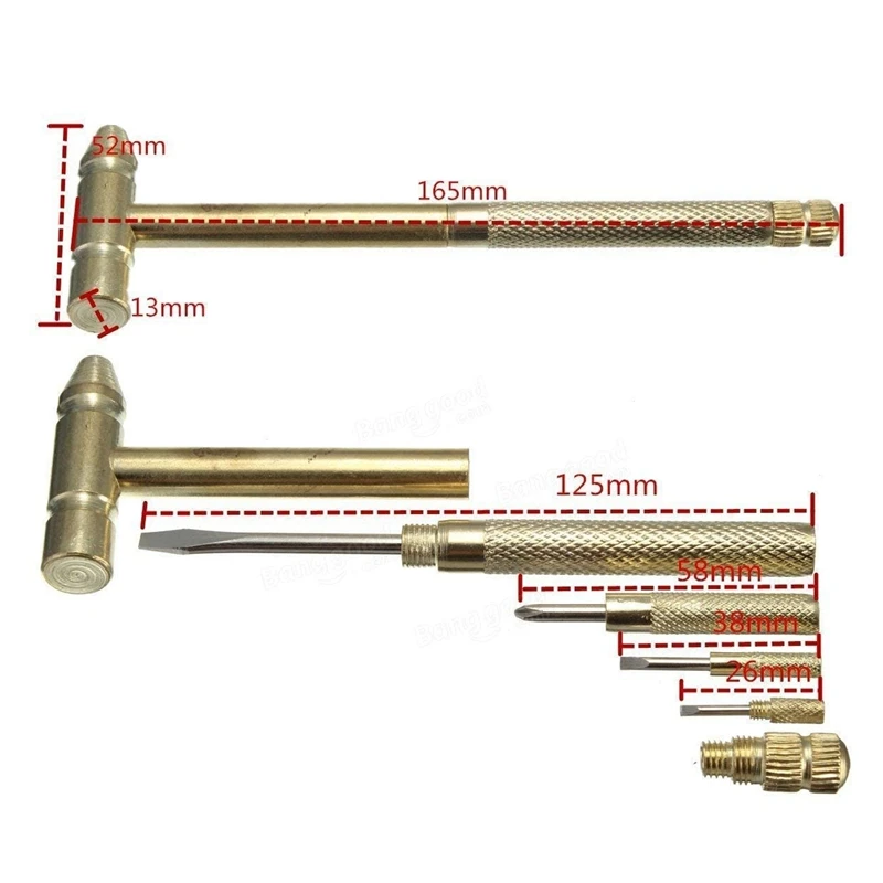 

Mini Multi-Function Small Hammer, Small Hammer, Small Hammer, 5-In-1 Hammer with Small Screwdriver