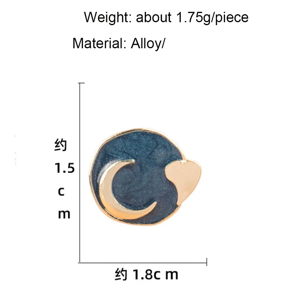 

Creative 925 Silver Needle Retro Sun Moon Asymmetrical Dripping French Earrings Feminine Heart-shaped Stud Earrings