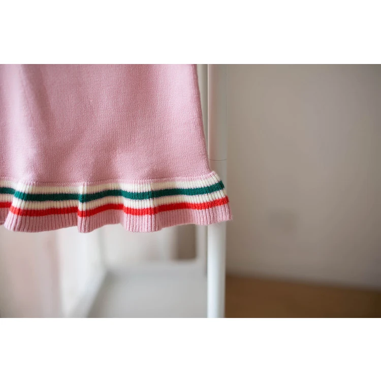 Трикотажный свитер для девочек с рюшами без рукавов на осень/весну/зиму | Мать и