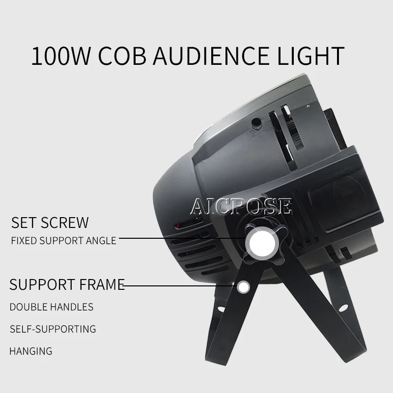 Светодиодный просветильник ектор Par COB высокой мощности 100 Вт алюминиевый