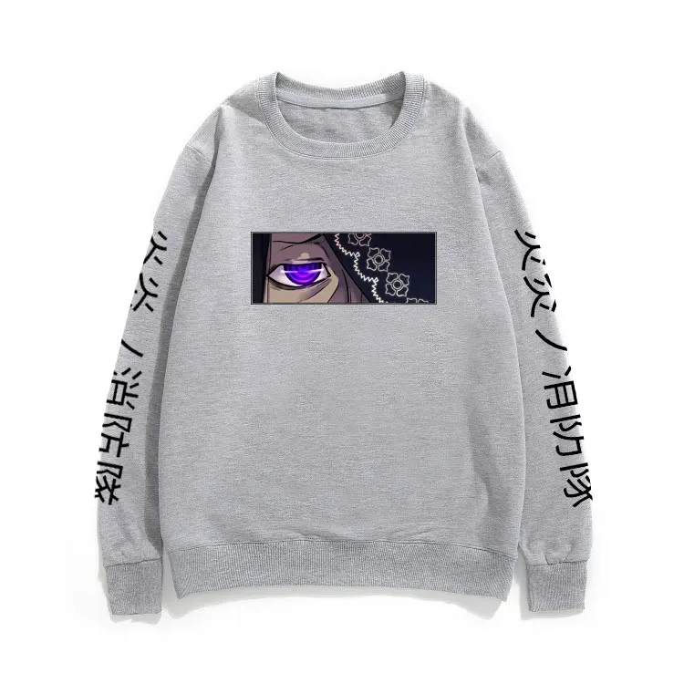 

Anime Fire Force Pullover Joker Eyes Print Sweatshirt Japan Manga Fire Brigade of Flames Tracksuit Men Casual Clothes Women Tops