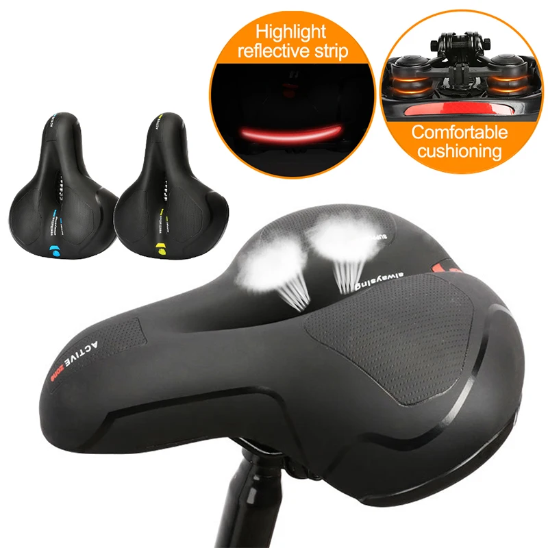 

Bicycle Saddle Seat Big Butt Bicycle Road Cycle Saddle Mountain Bike Gel Seat Shock Absorber Wide Comfortable Accessories