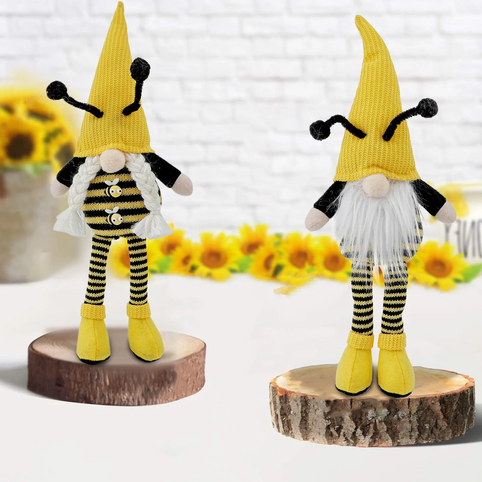 

in stock bumble Bee Striped Gnome Scandinavian Tomte Nisse Swedish Honey Bee Elfs Home 2021