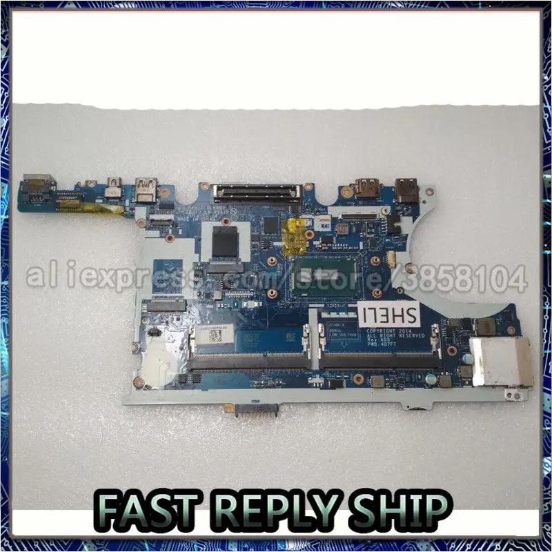 Материнская плата SHELI для Dell E7450 с фотографическим процессором I5-5300U 0R1VJD R1VJD -