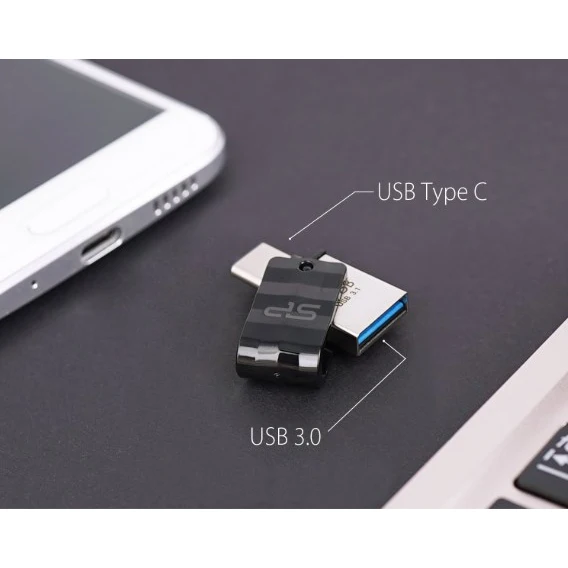 USB Flash Drive 64Gb - Silicon Power Mobile C31 3.1 / Type-C Black SP064GBUC3C31V1K | Компьютеры и офис