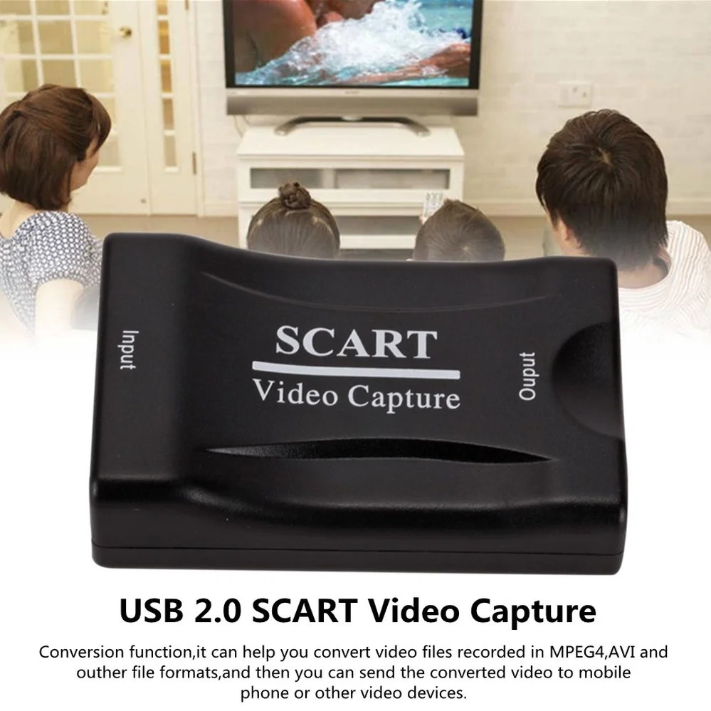 Карта видеозахвата PzzPss USB 2 0 Scart записывающая коробка для PS4 игр DVD видеокамер