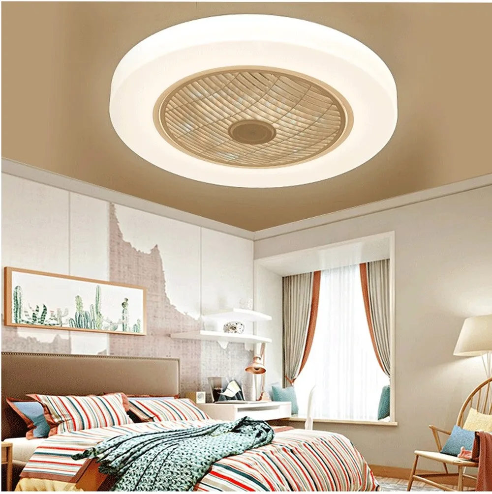 

white 58cm modern led ceiling fan lamps with lights remote control ventilator lamp Silent Motor bedroom decor