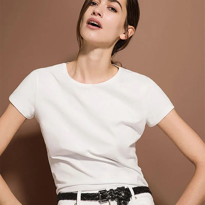 

Fashion Short Sleeve Ladies T-shirt Summer Cotton Top Pure Color Men and Women Simple Street Ladies Top Oversized Shirt